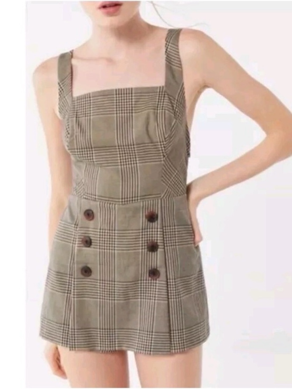 Urban Outfitters Cassidy Square Neck Skort Romper